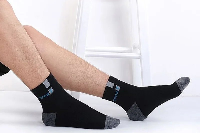 5 Pairs High Quality Bamboo Fiber Breathable Deodorant Business Men Tube Socks For Autumn And Spring Summer Plus Size EUR 38-47