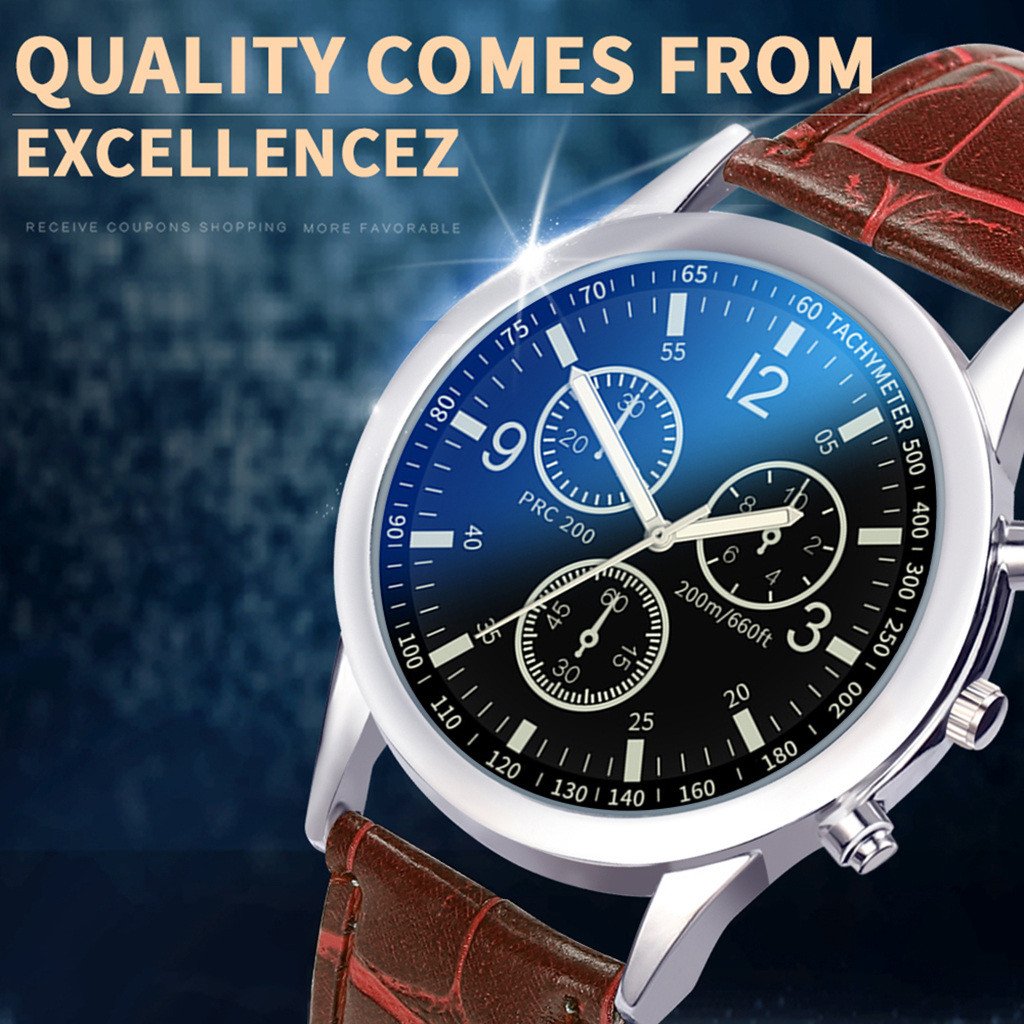 2023 New Business Watches For Men Luxury Leather Strap Analog Quartz Wristwatches Men Digital Sport Watch Relogio Masculino