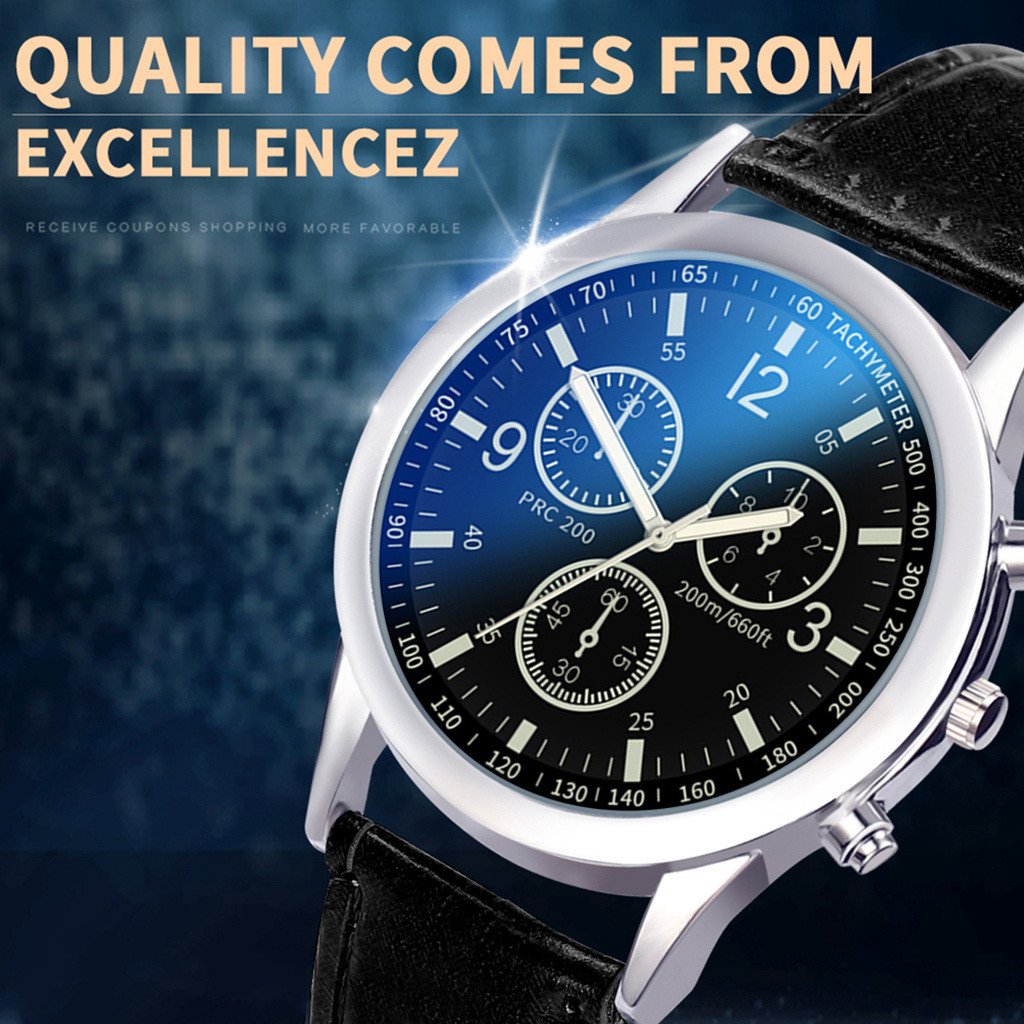2023 New Business Watches For Men Luxury Leather Strap Analog Quartz Wristwatches Men Digital Sport Watch Relogio Masculino