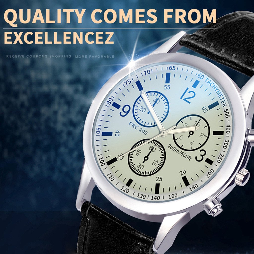 2023 New Business Watches For Men Luxury Leather Strap Analog Quartz Wristwatches Men Digital Sport Watch Relogio Masculino