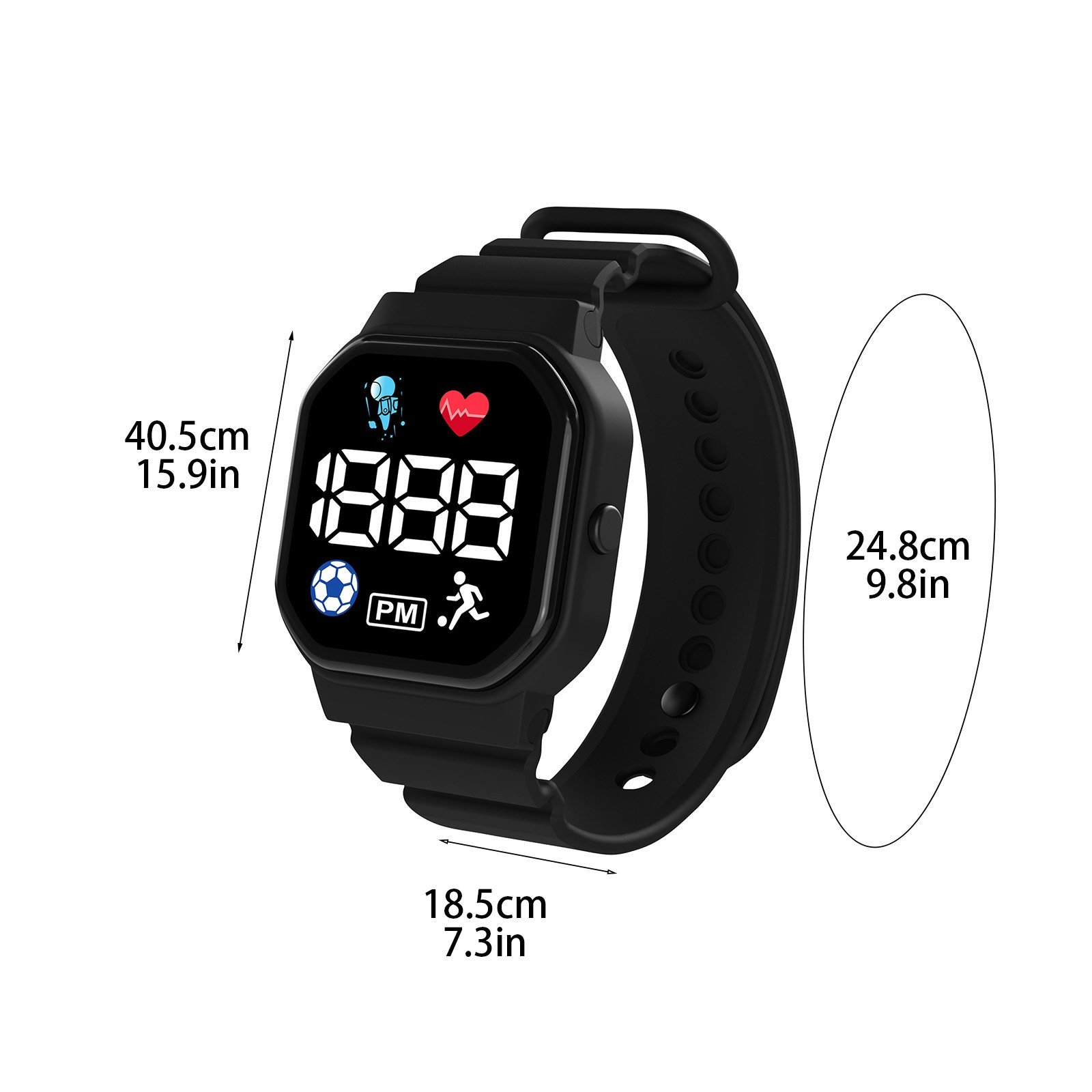 Multi-color Smartwatch For Children Students LED Digital Wrist Watches Silicone Strap Waterproof Sport Watch For Kids Boy Girl