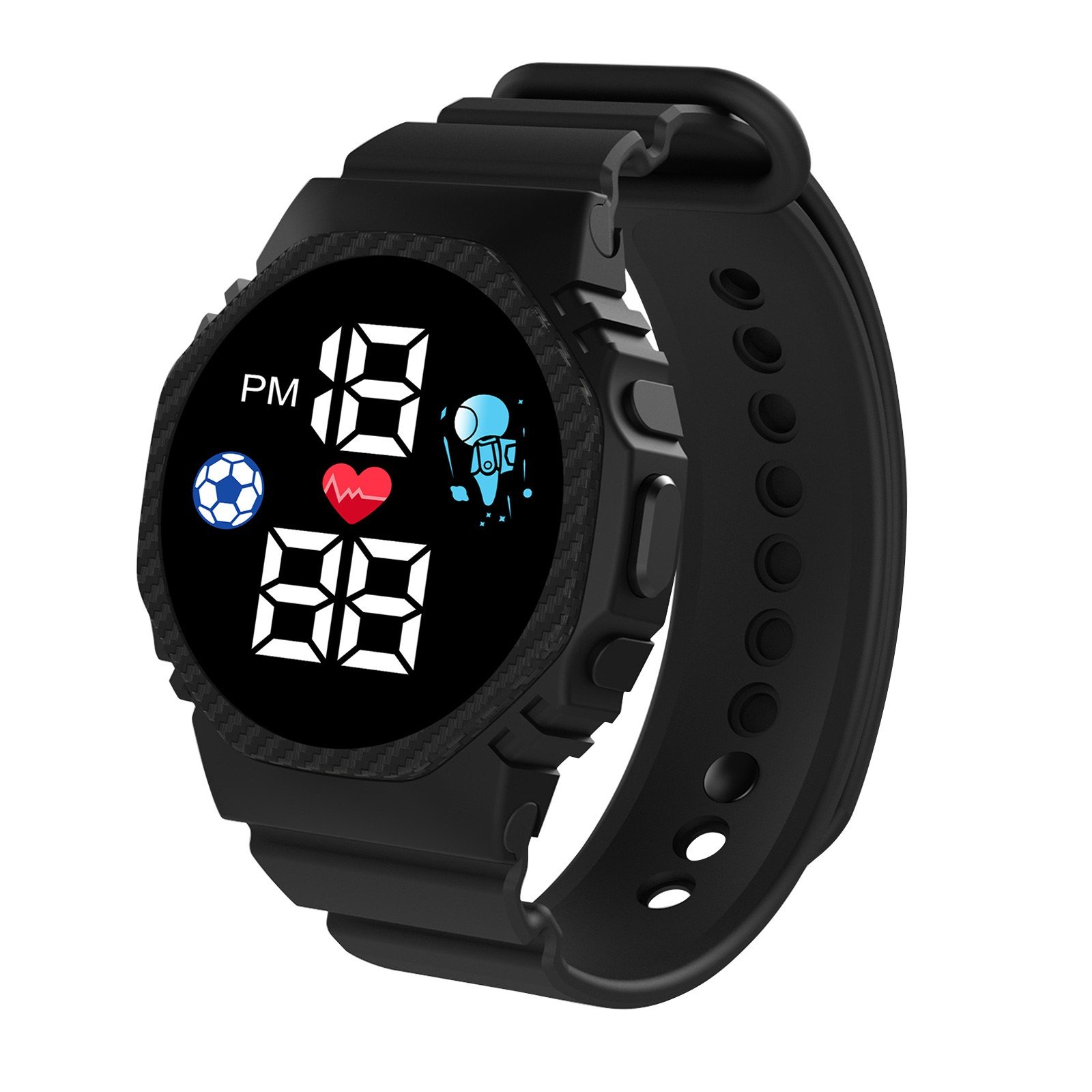 Multi-color Smartwatch For Children Students LED Digital Wrist Watches Silicone Strap Waterproof Sport Watch For Kids Boy Girl