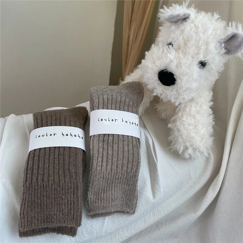 Wool Cashmere Thermal Long Sock for Women Homewear Sleeping Thicken Warm Crew Socks Women Socks Autumn Winter Calcetines Mujer