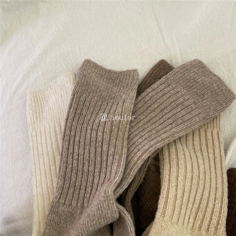 Wool Cashmere Thermal Long Sock for Women Homewear Sleeping Thicken Warm Crew Socks Women Socks Autumn Winter Calcetines Mujer
