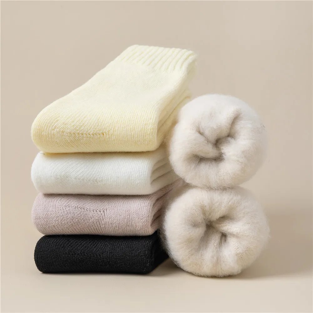 3 Pairs Women Socks Wool Autumn Winter Warm Snow Markron Color Thick Plush Hairy Soft Postpartum Stockings Floor Sleep Socks 3 Pairs Women Socks Wool Autumn Winter Warm Snow Markron Color Thick Plush Hairy Soft Postpartum Stockings Floor Sleep Socks