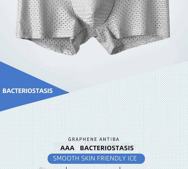 Boxers Men Boxer Shorts Men Underwear Male Underwear Boxers Homme Ice Silk Mesh Boxershorts  Plus Size Panties Sexy Underpants