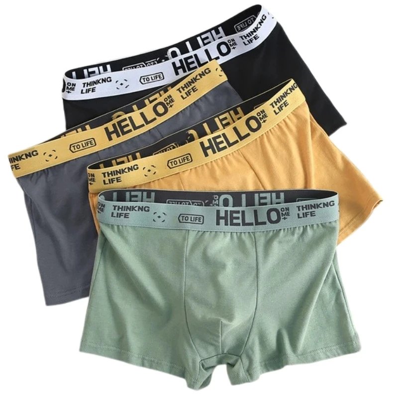 4Pcs Men Underwear Men's Boxers Sexy Underpants Comfortable Breathable Fashion Boys' Panties Underwear Boxershorts Men