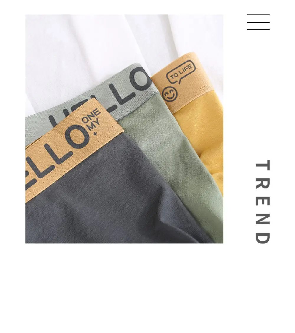 4Pcs Men Underwear Men's Boxers Sexy Underpants Comfortable Breathable Fashion Boys' Panties Underwear Boxershorts Men