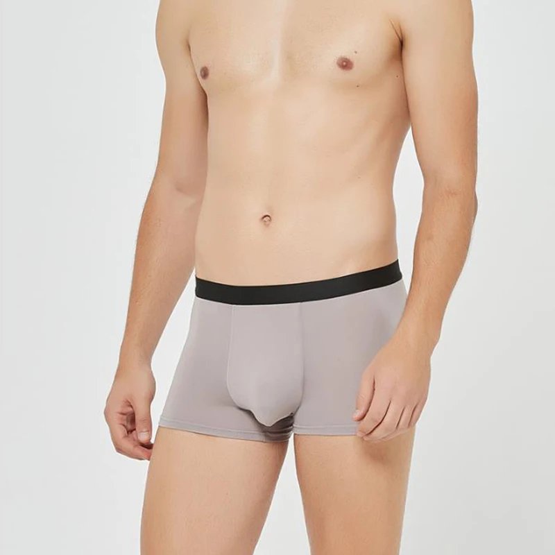 4Pcs Men Boxer Ventil Mens Panties Underwears Breathable Sexy Male Boxer Solid Underpants Comfortable Underwear Men's Boxers Hot