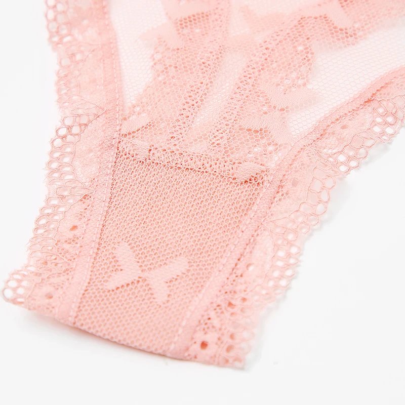 3PCS FINETOO Thong For Women Lace Panties Sexy Women's Thong Low Waist Underwear Solid Comfort Female Underpants Lingerie S-XL