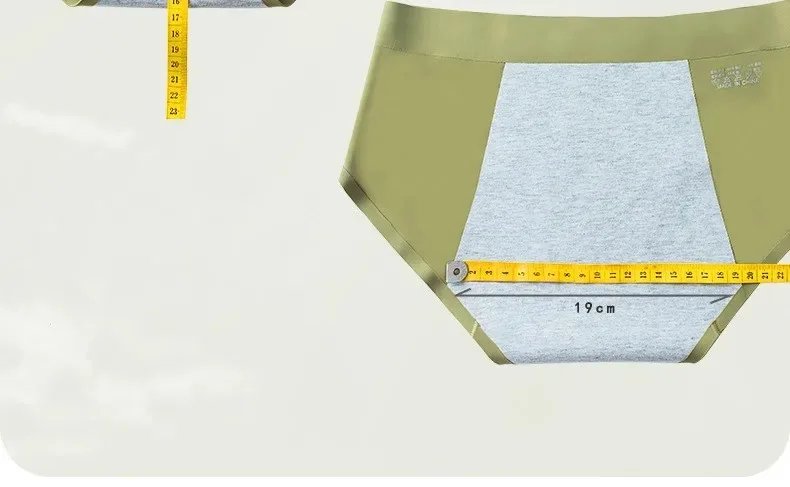 New M-3XL Size Ice Silk Solid Absorb a Small Amount Physiological Period Leak Proof Menstrual Women's Panties Underwear Breifs