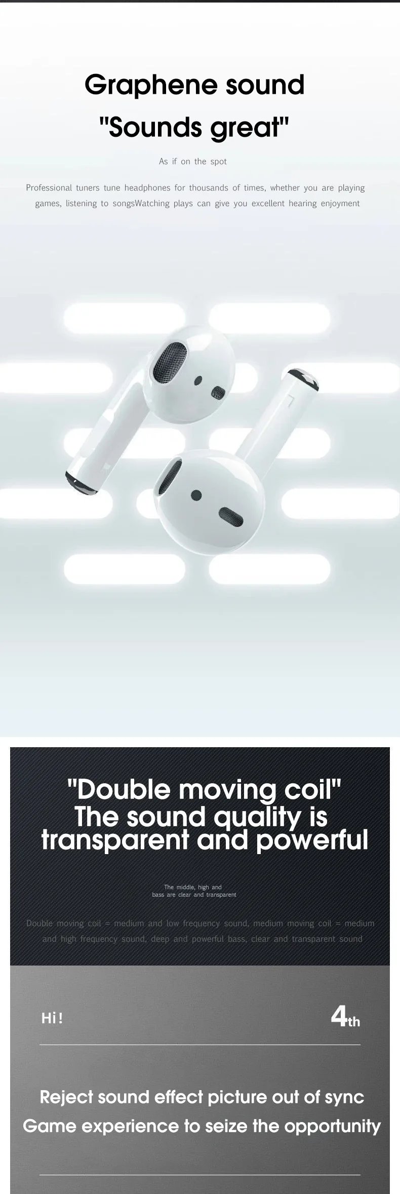 Pro 4 TWS Wireless Headphones Earphone Bluetooth-compatible 5.0 Waterproof Headset with Mic for Xiaomi iPhone Pro4 Earbuds