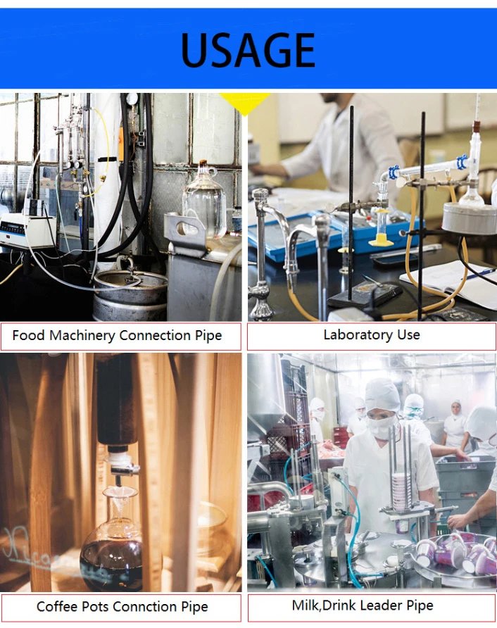 1 Meter ID 1 2 3 4 5 6 7 8 9 10 mm Silicone Tube Flexible Rubber Hose Food Grade Soft Drink Pipe Water Connector