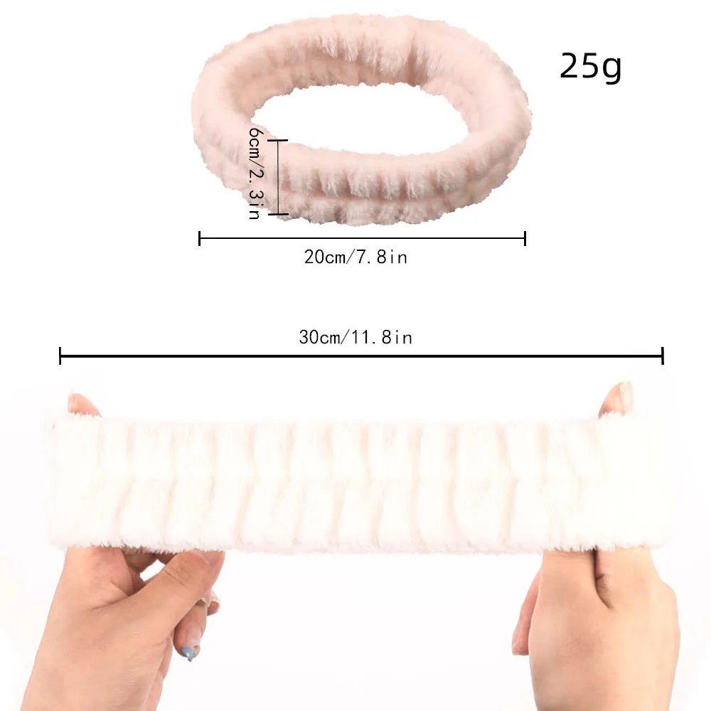 Wash Face Headbands For Women Coral Fleece Hair Bands Cuff Waterproof Bands Absorbent Wristbands Head Band Hair Accessories Set