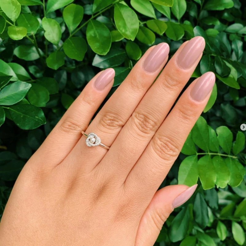 925 Sterling Silver Rings for Women Sparkling Head Engagement Ring Flower Ring Daisy Rings Original Festival Jewelry Gift