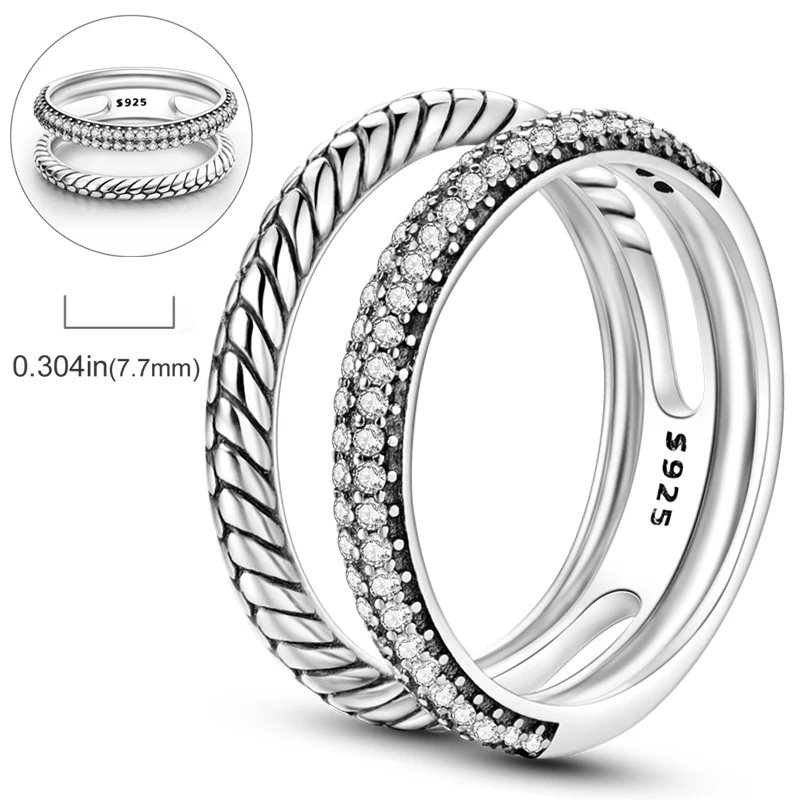 New Red Heart Ring 925 Sterling Silver Sparkling Ring for Women 925 Silver Design Original Zircon Rings Festival Jewelry Gift