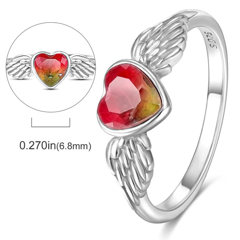 New Red Heart Ring 925 Sterling Silver Sparkling Ring for Women 925 Silver Design Original Zircon Rings Festival Jewelry Gift
