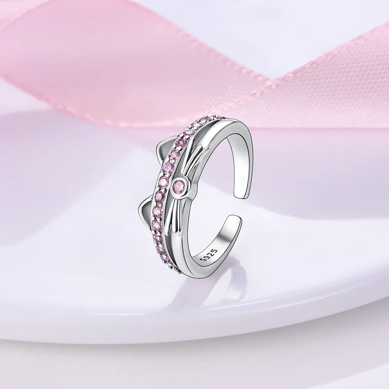 New Red Heart Ring 925 Sterling Silver Sparkling Ring for Women 925 Silver Design Original Zircon Rings Festival Jewelry Gift