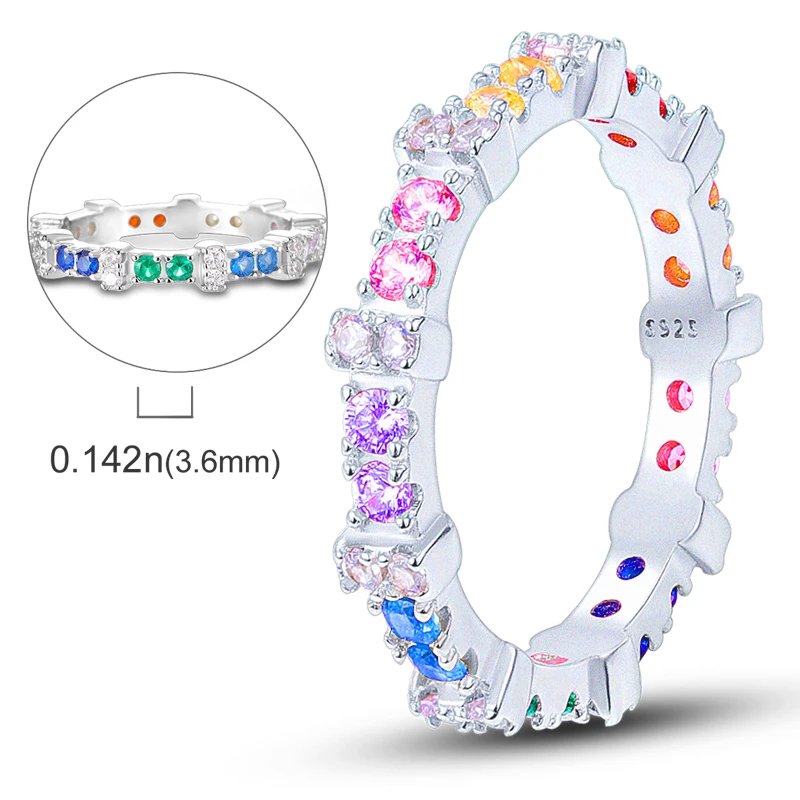 New Red Heart Ring 925 Sterling Silver Sparkling Ring for Women 925 Silver Design Original Zircon Rings Festival Jewelry Gift