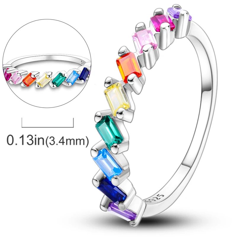 New Red Heart Ring 925 Sterling Silver Sparkling Ring for Women 925 Silver Design Original Zircon Rings Festival Jewelry Gift