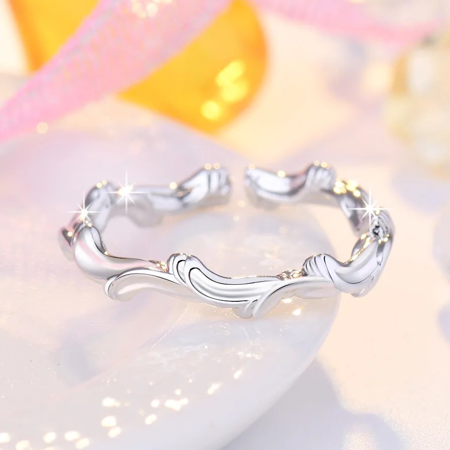 925纯银海豚戒指简约时尚精致学生女友首饰配饰婚礼派对