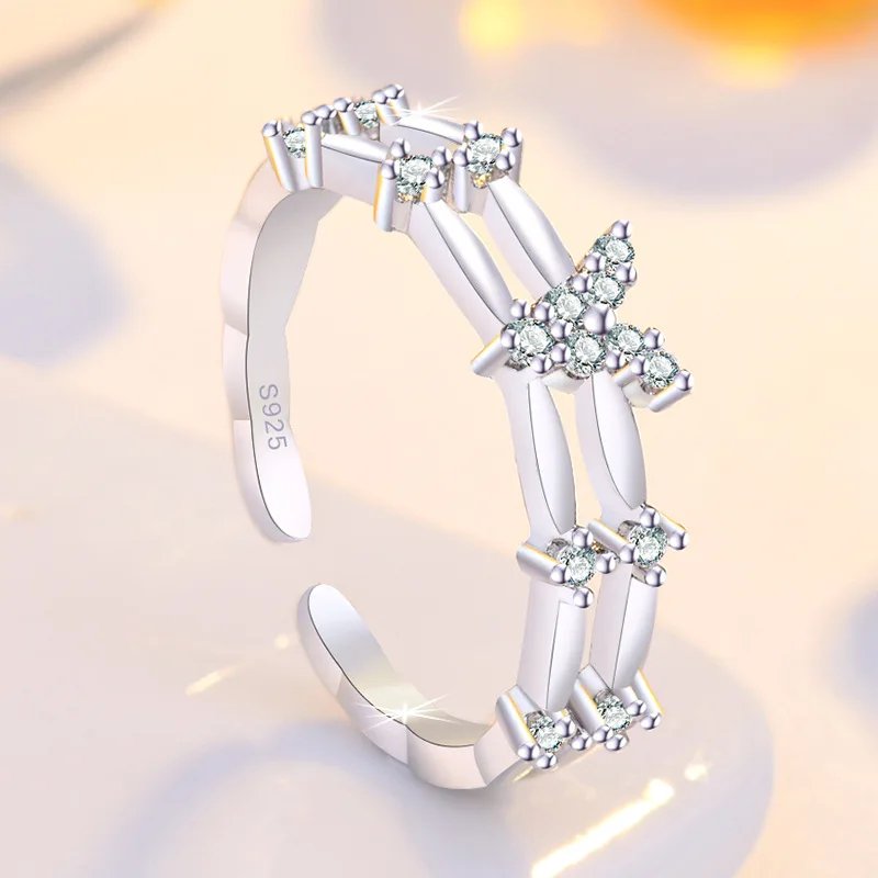 925纯银海豚戒指简约时尚精致学生女友首饰配饰婚礼派对