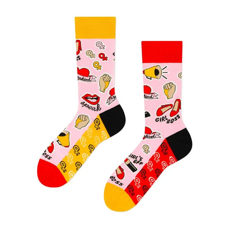 Cross border New INS Network Red Personality Cartoon Animal AB Fashion Socks Creative Fun Men's and Women's Cotton Socks Cross border New INS Network Red Personality Cartoon Animal AB Fashion Socks Creative Fun Men's and Women's Cotton Socks