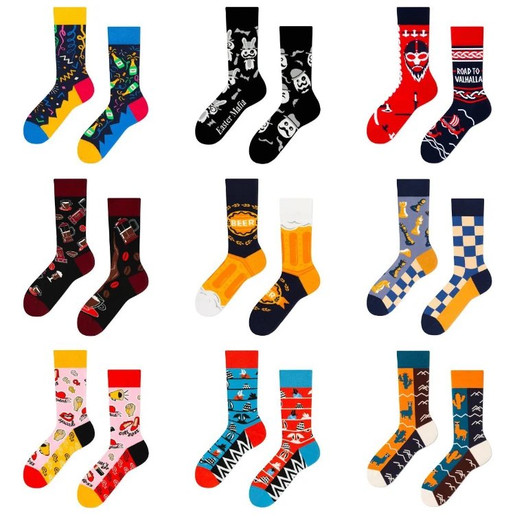 Cross border New INS Network Red Personality Cartoon Animal AB Fashion Socks Creative Fun Men's and Women's Cotton Socks Cross border New INS Network Red Personality Cartoon Animal AB Fashion Socks Creative Fun Men's and Women's Cotton Socks