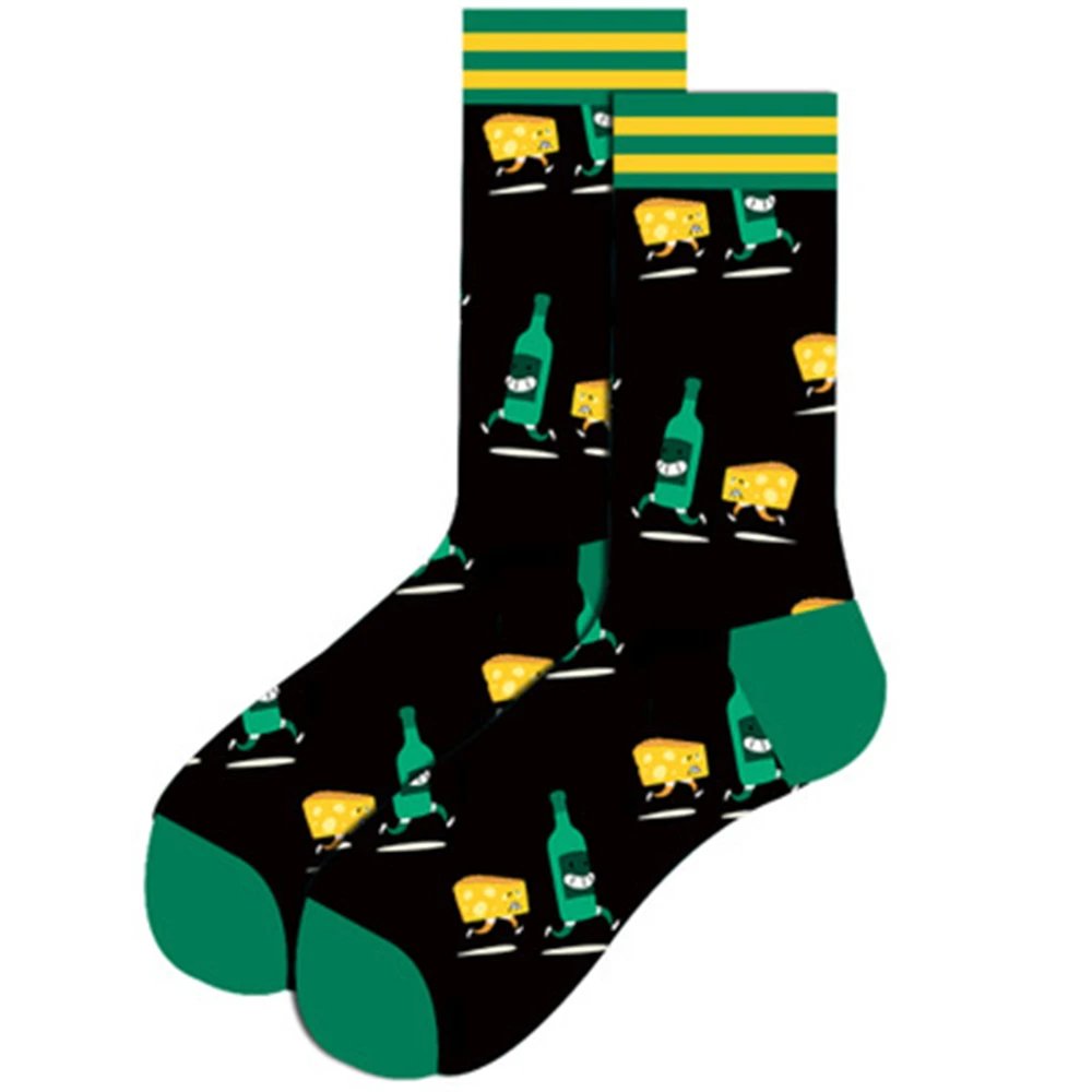 Pillen, schach, biohazard, rot wein, taschenuhr, bier, briefmarken, getr&auml;nke, anker socken f&uuml;r m&auml;nner und frauen ZQ-065