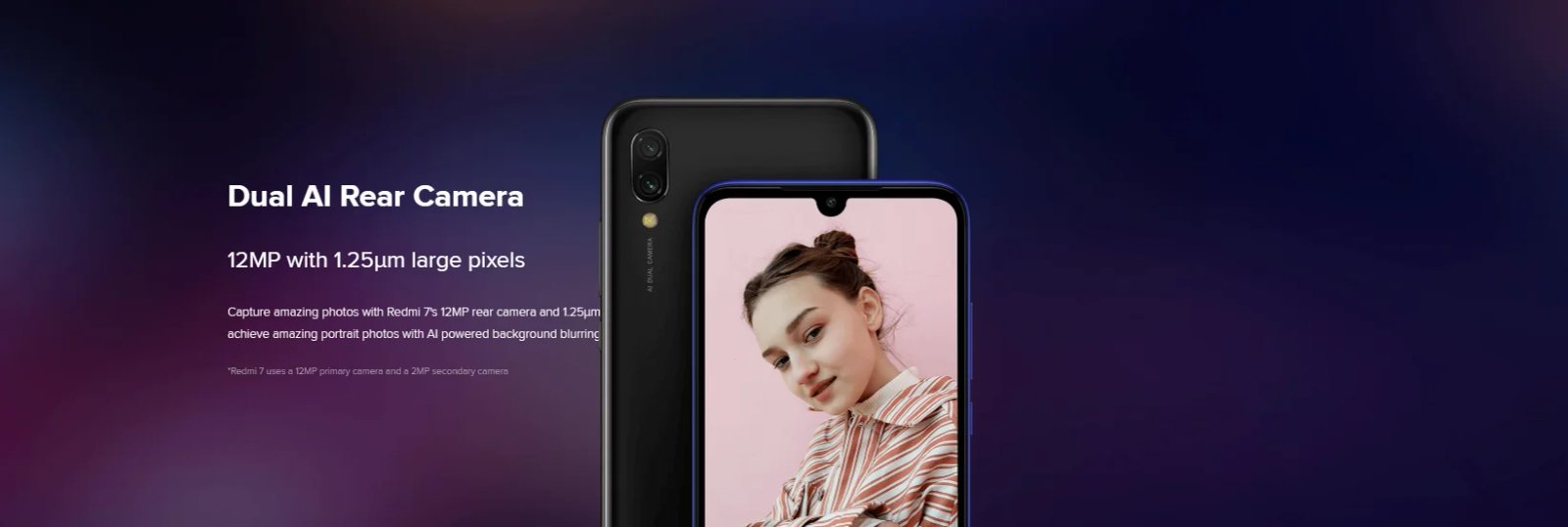 Xiaomi Redmi 7 Cellphone with Phone Case, Dual SIM Solt Cellphone Android Cell Phone Dual Camera Global ROM