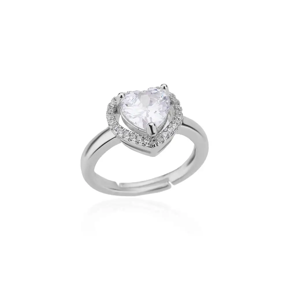 Stainless Steel Heart Rings For Women Zircon Gold Plated Heart Adjustable Ring Femme Wedding Party Accessories Jewelry Gift 2023 Stainless Steel Heart Rings For Women Zircon Gold Plated Heart Adjustable Ring Femme Wedding Party Accessories Jewelry Gift 2023
