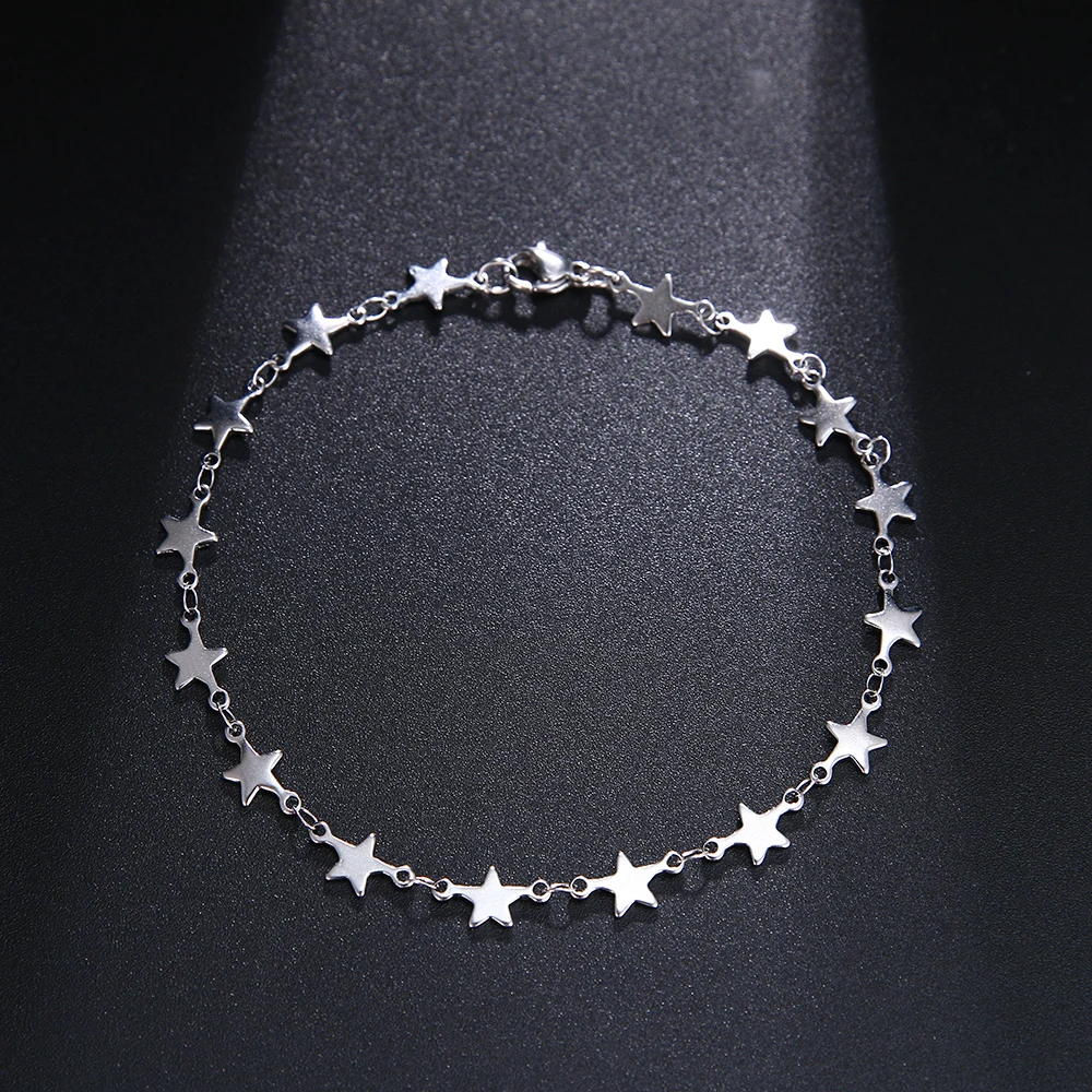 Stainless Steel Chain Bracelets For Man Women Gold Silver Color For Pendant Pentagram Donot Fade Jewelry N1846 Stainless Steel Chain Bracelets For Man Women Gold Silver Color For Pendant Pentagram Donot Fade Jewelry N1846