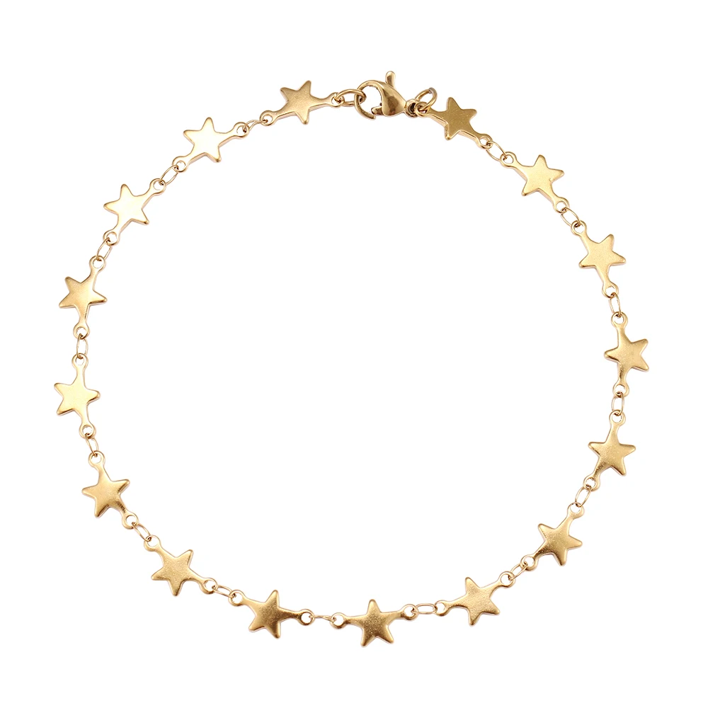 Stainless Steel Chain Bracelets For Man Women Gold Silver Color For Pendant Pentagram Donot Fade Jewelry N1846 Stainless Steel Chain Bracelets For Man Women Gold Silver Color For Pendant Pentagram Donot Fade Jewelry N1846