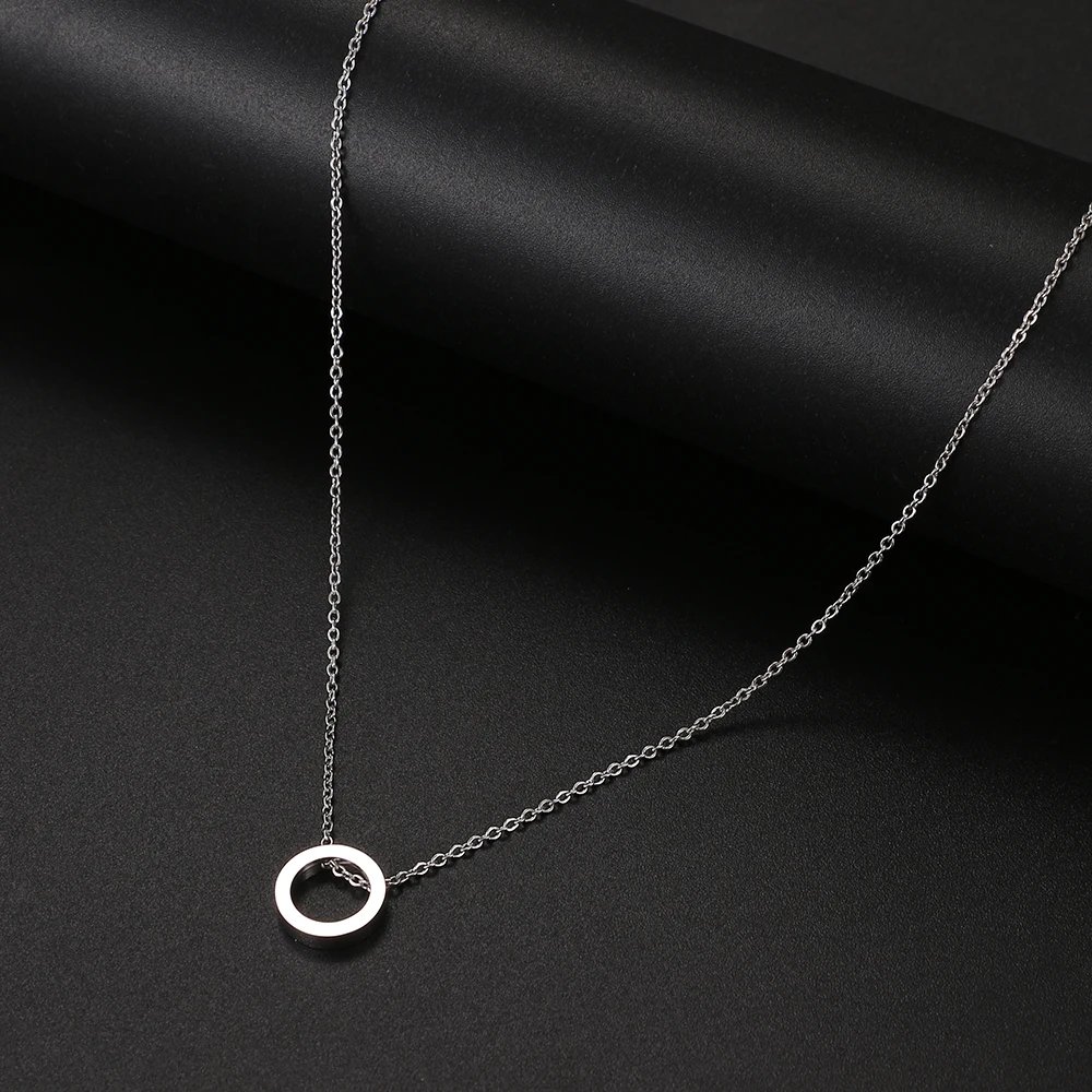 Stainless Steel Necklaces Minimalist Four-leaf Clover Geometric Style Fashion Chain Necklace for Women Collar Pendant Jewelry Stainless Steel Necklaces Minimalist Four-leaf Clover Geometric Style Fashion Chain Necklace for Women Collar Pendant Jewelry