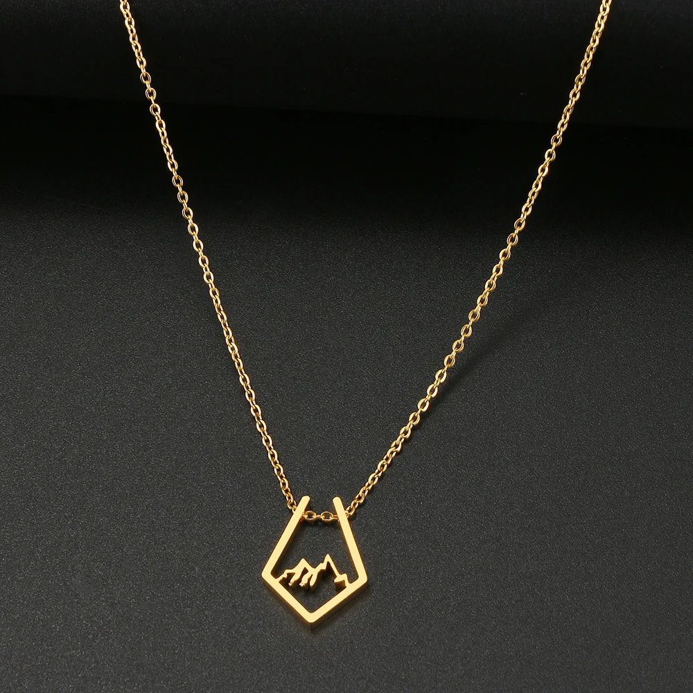 Stainless Steel Necklaces Minimalist Four-leaf Clover Geometric Style Fashion Chain Necklace for Women Collar Pendant Jewelry Stainless Steel Necklaces Minimalist Four-leaf Clover Geometric Style Fashion Chain Necklace for Women Collar Pendant Jewelry
