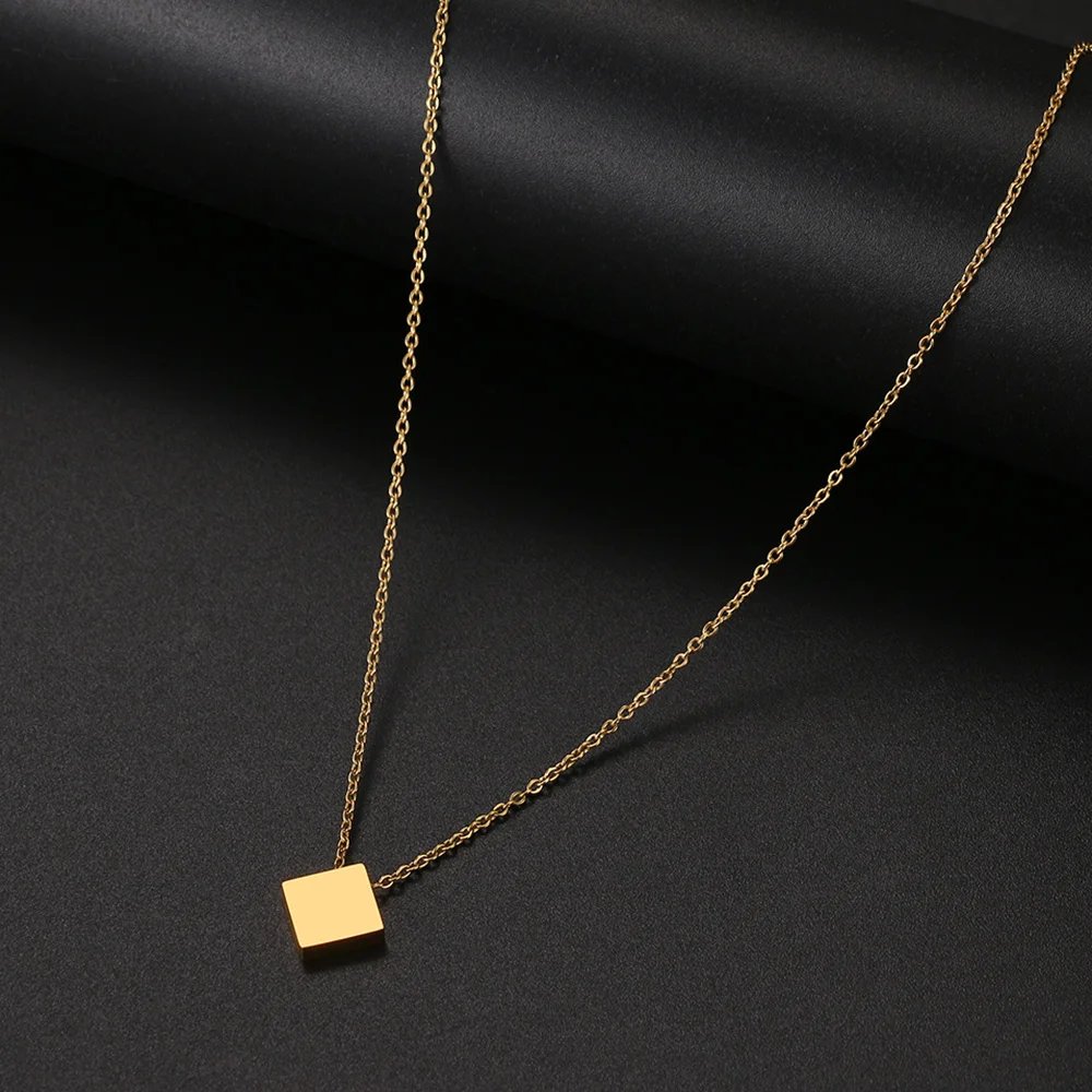Stainless Steel Necklaces Minimalist Four-leaf Clover Geometric Style Fashion Chain Necklace for Women Collar Pendant Jewelry Stainless Steel Necklaces Minimalist Four-leaf Clover Geometric Style Fashion Chain Necklace for Women Collar Pendant Jewelry