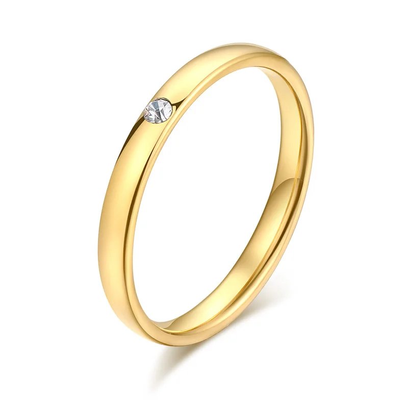 Stainless Steel Rings For Women Men Simple One Zircon Engagement Fashion Jewelry Rings For Male Party Wedding Stainless Steel Rings For Women Men Simple One Zircon Engagement Fashion Jewelry Rings For Male Party Wedding
