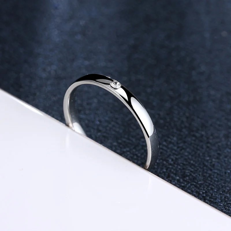 Stainless Steel Rings For Women Men Simple One Zircon Engagement Fashion Jewelry Rings For Male Party Wedding Stainless Steel Rings For Women Men Simple One Zircon Engagement Fashion Jewelry Rings For Male Party Wedding
