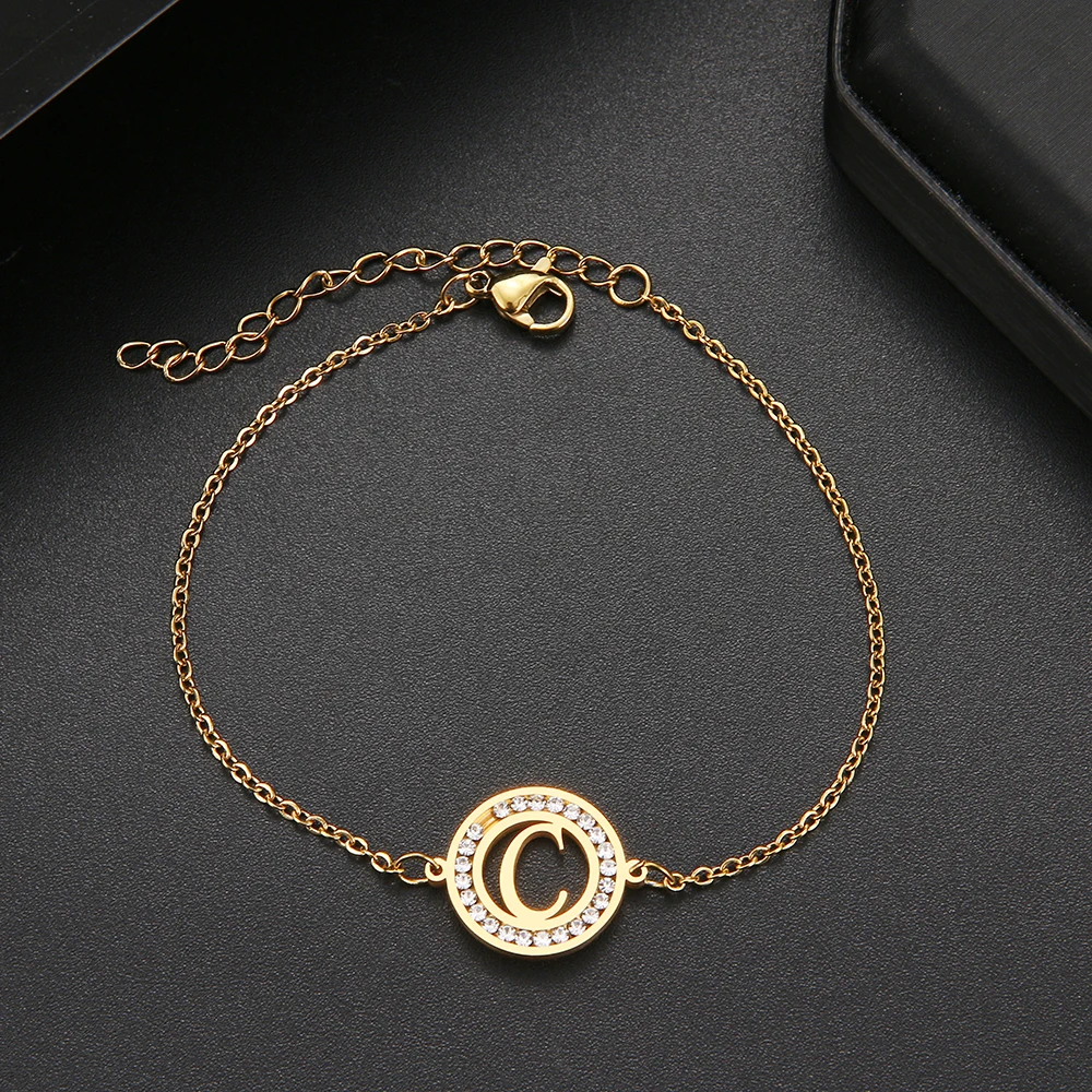 316L Stainless Steel Bracelet With Letter A-Z Fashion Initial Alphabet Charms Bracelets For Women Fashion Girls Gifts 316L Stainless Steel Bracelet With Letter A-Z Fashion Initial Alphabet Charms Bracelets For Women Fashion Girls Gifts
