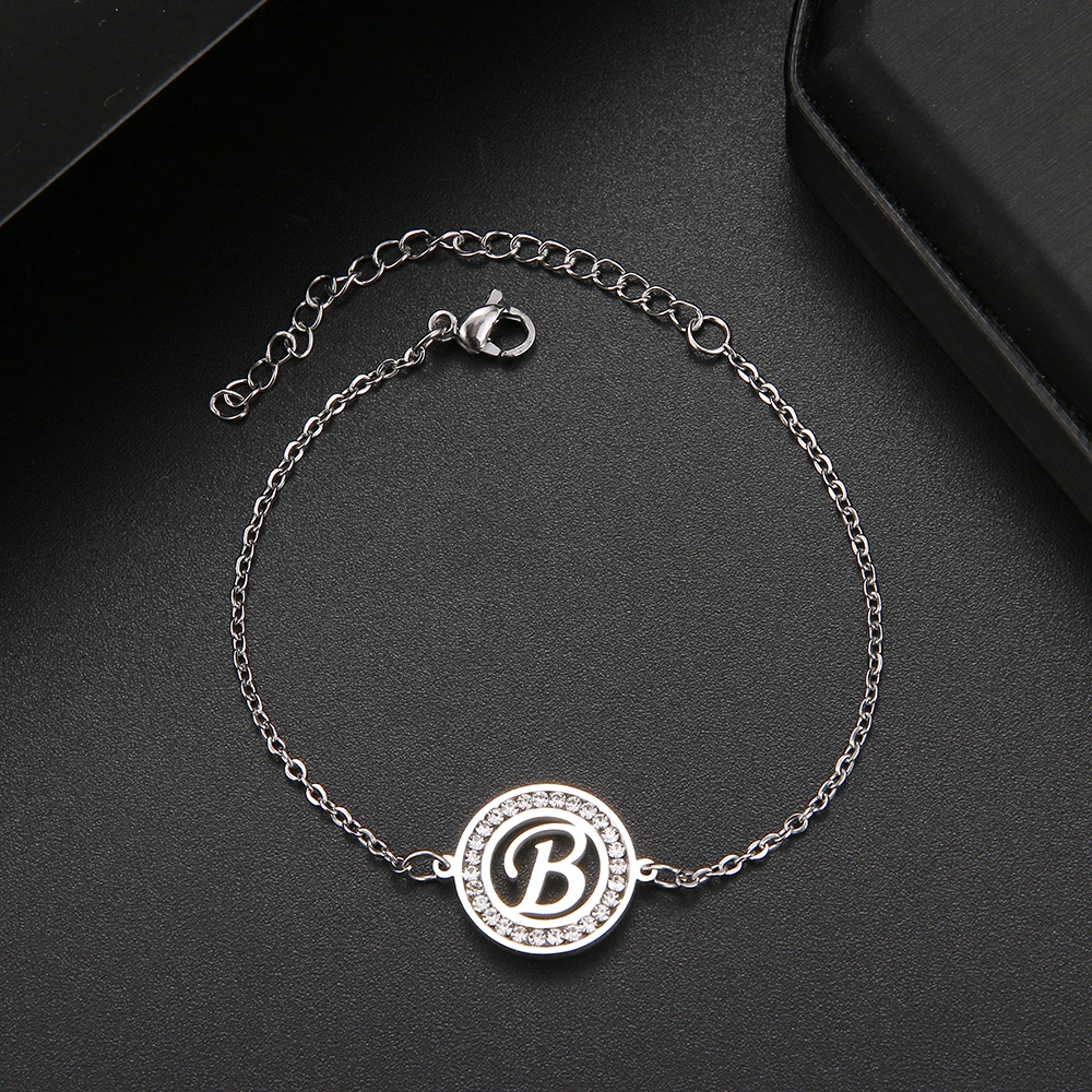 316L Stainless Steel Bracelet With Letter A-Z Fashion Initial Alphabet Charms Bracelets For Women Fashion Girls Gifts 316L Stainless Steel Bracelet With Letter A-Z Fashion Initial Alphabet Charms Bracelets For Women Fashion Girls Gifts