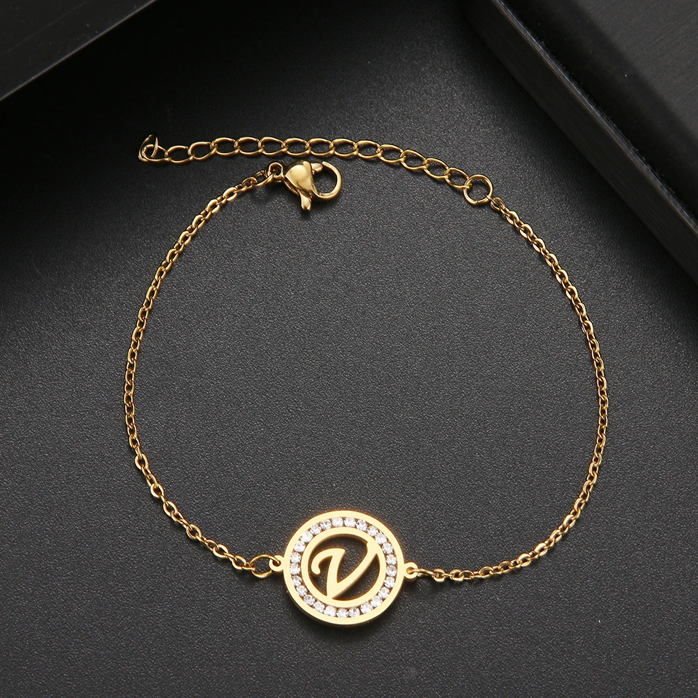 316L Stainless Steel Bracelet With Letter A-Z Fashion Initial Alphabet Charms Bracelets For Women Fashion Girls Gifts 316L Stainless Steel Bracelet With Letter A-Z Fashion Initial Alphabet Charms Bracelets For Women Fashion Girls Gifts