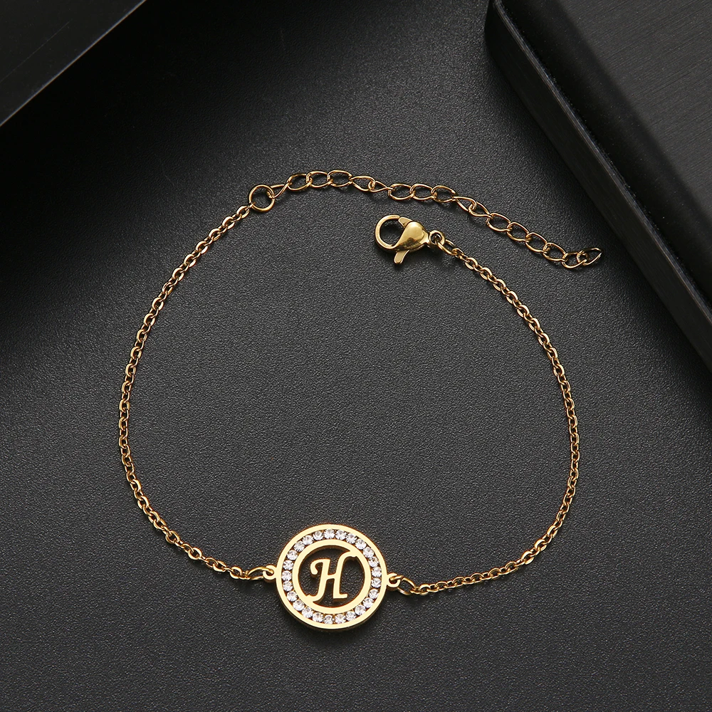 316L Stainless Steel Bracelet With Letter A-Z Fashion Initial Alphabet Charms Bracelets For Women Fashion Girls Gifts 316L Stainless Steel Bracelet With Letter A-Z Fashion Initial Alphabet Charms Bracelets For Women Fashion Girls Gifts