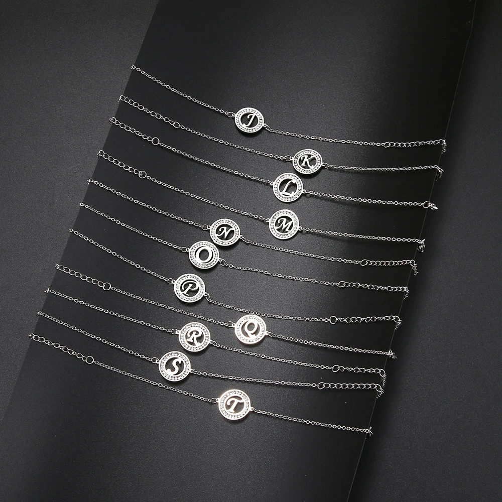 316L Stainless Steel Bracelet With Letter A-Z Fashion Initial Alphabet Charms Bracelets For Women Fashion Girls Gifts 316L Stainless Steel Bracelet With Letter A-Z Fashion Initial Alphabet Charms Bracelets For Women Fashion Girls Gifts