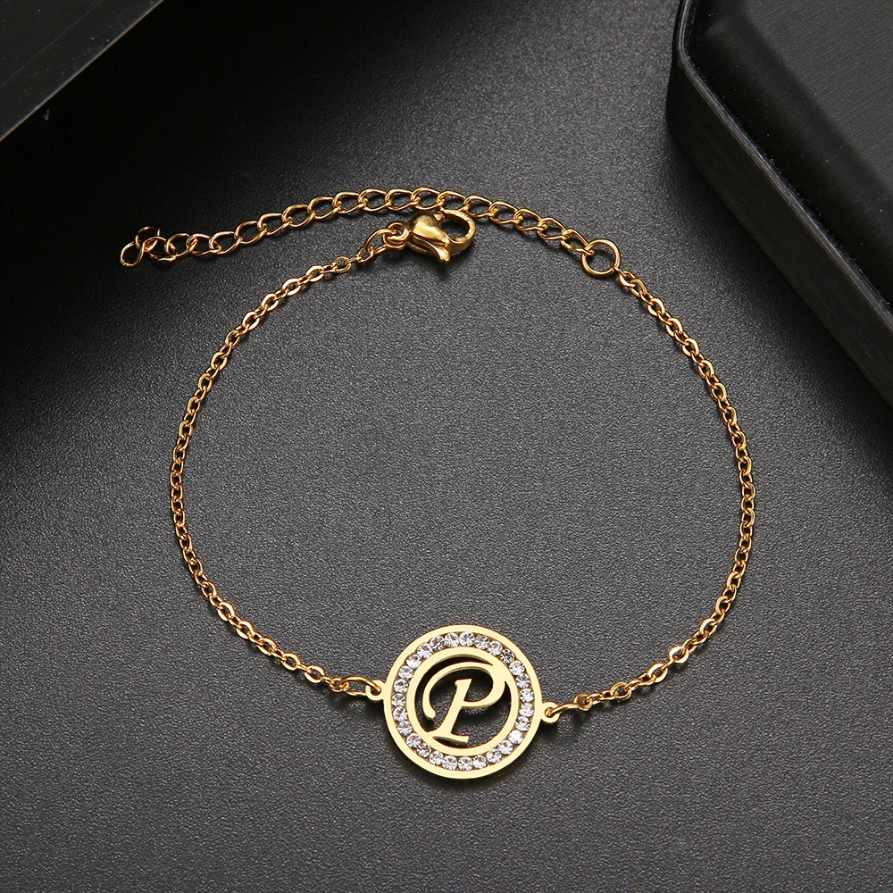 316L Stainless Steel Bracelet With Letter A-Z Fashion Initial Alphabet Charms Bracelets For Women Fashion Girls Gifts 316L Stainless Steel Bracelet With Letter A-Z Fashion Initial Alphabet Charms Bracelets For Women Fashion Girls Gifts