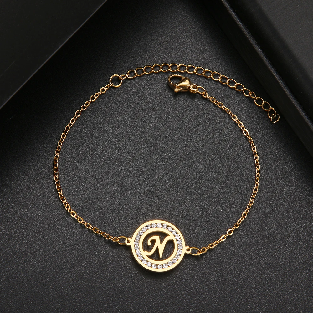 316L Stainless Steel Bracelet With Letter A-Z Fashion Initial Alphabet Charms Bracelets For Women Fashion Girls Gifts 316L Stainless Steel Bracelet With Letter A-Z Fashion Initial Alphabet Charms Bracelets For Women Fashion Girls Gifts