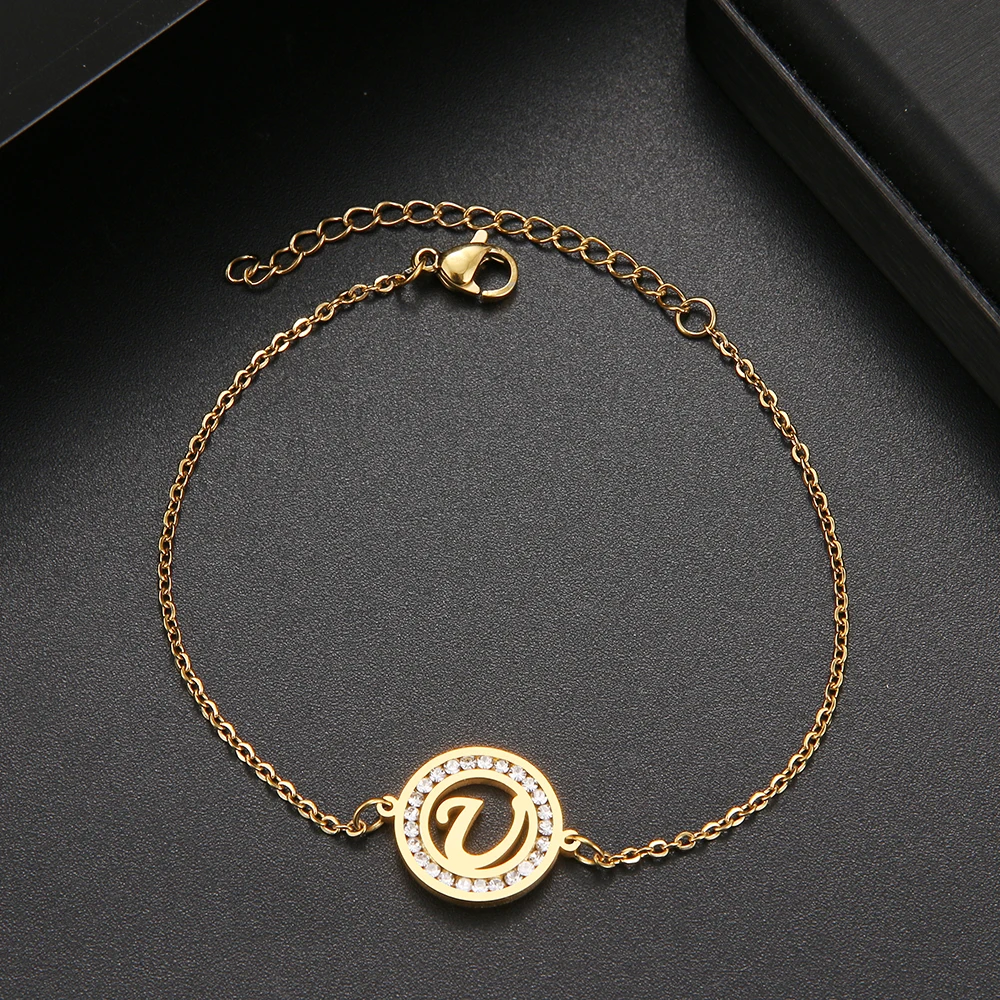 316L Stainless Steel Bracelet With Letter A-Z Fashion Initial Alphabet Charms Bracelets For Women Fashion Girls Gifts 316L Stainless Steel Bracelet With Letter A-Z Fashion Initial Alphabet Charms Bracelets For Women Fashion Girls Gifts