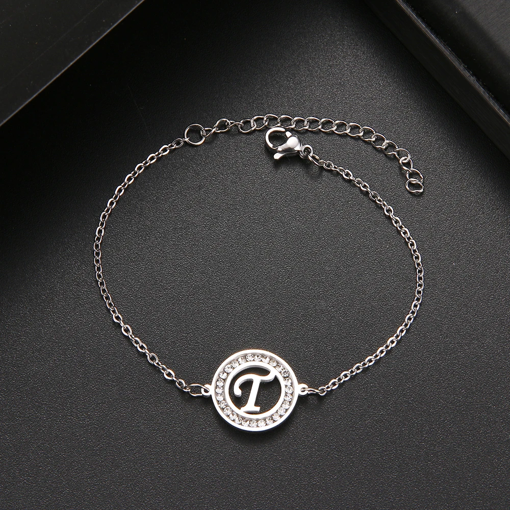 316L Stainless Steel Bracelet With Letter A-Z Fashion Initial Alphabet Charms Bracelets For Women Fashion Girls Gifts 316L Stainless Steel Bracelet With Letter A-Z Fashion Initial Alphabet Charms Bracelets For Women Fashion Girls Gifts