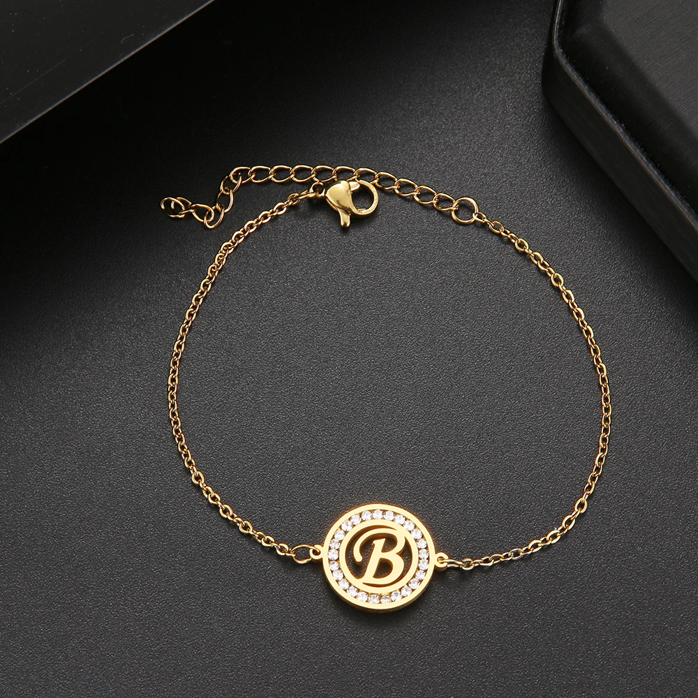 316L Stainless Steel Bracelet With Letter A-Z Fashion Initial Alphabet Charms Bracelets For Women Fashion Girls Gifts 316L Stainless Steel Bracelet With Letter A-Z Fashion Initial Alphabet Charms Bracelets For Women Fashion Girls Gifts