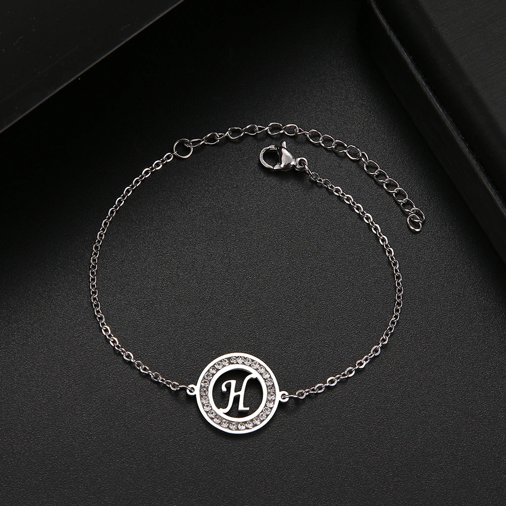 316L Stainless Steel Bracelet With Letter A-Z Fashion Initial Alphabet Charms Bracelets For Women Fashion Girls Gifts 316L Stainless Steel Bracelet With Letter A-Z Fashion Initial Alphabet Charms Bracelets For Women Fashion Girls Gifts