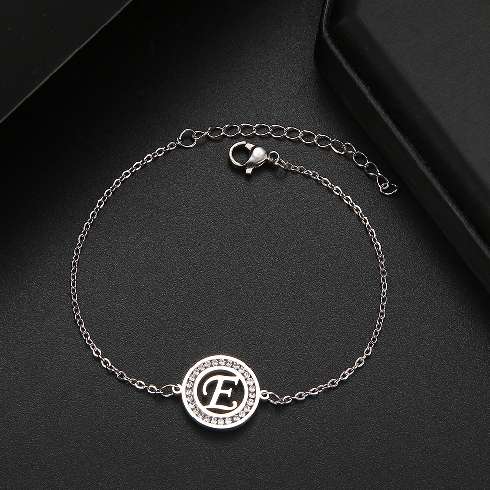 316L Stainless Steel Bracelet With Letter A-Z Fashion Initial Alphabet Charms Bracelets For Women Fashion Girls Gifts 316L Stainless Steel Bracelet With Letter A-Z Fashion Initial Alphabet Charms Bracelets For Women Fashion Girls Gifts
